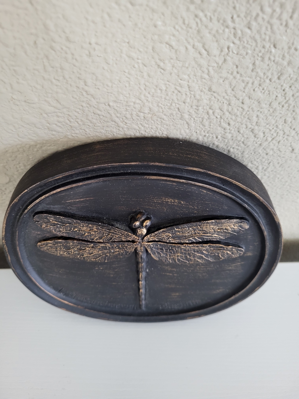 Rustic Bronze Dragonfly Wall Plaque - Home Wall Decor
